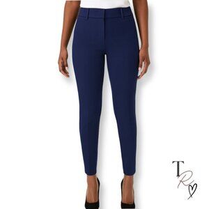 LOFT Julie Skinny Dress Pants Career Trousers in Navy Blue Size 6